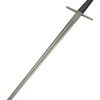 Pakistan Medieval Cross Sword - Satin Stainless Black Leather