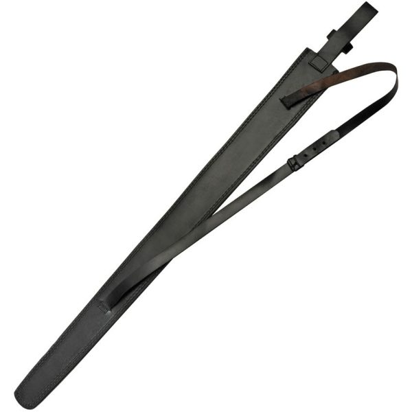 Pakistan Medieval Cross Sword - Satin Stainless Black Leather