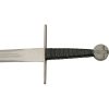 Pakistan Medieval Cross Sword - Satin Stainless Black Leather