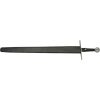 Pakistan Medieval Cross Sword - Satin Stainless Black Leather