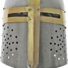 PA901151.jpg Pakistan Decorative Crusader Helmet Carbon Steel Sugarloaf