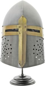 Pakistan Decorative Crusader Helmet Carbon Steel Sugarloaf