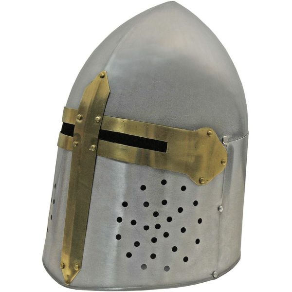 PA901151_add_01.jpg Pakistan Decorative Crusader Helmet Carbon Steel Sugarloaf