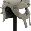 India Made Gladiator Display Helmet Silver Carbon Steel 15"