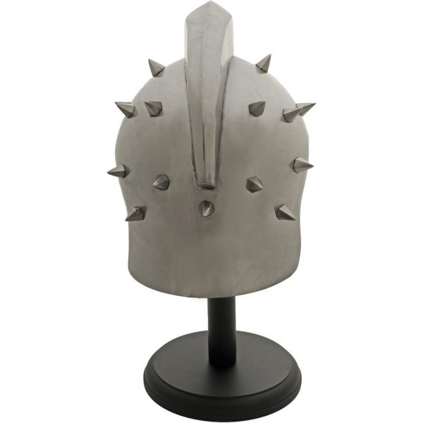 India Made Gladiator Display Helmet Silver Carbon Steel 15"