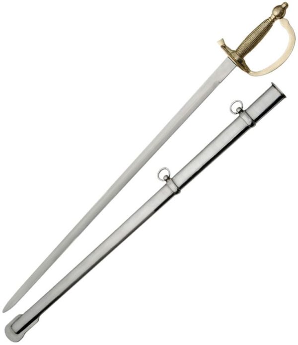 PA910948.jpg India Made Sword Brass 32" Satin Stainless Blade Fixed Blade