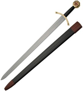 Pakistan Knight Of Templar 30" Satin Stainless Fixed Blade Sword