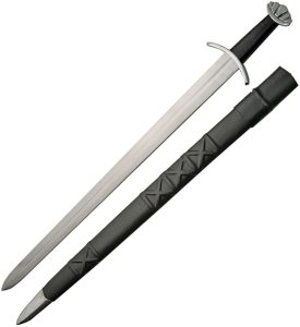 India Made Black Viking Lobed Sword 32" Stainless Blade