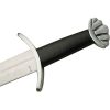 India Made Black Viking Lobed Sword 32" Stainless Blade