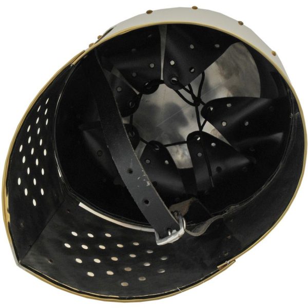 India Made Crusader Helmet Brass Finish 18 Gauge Carbon Steel