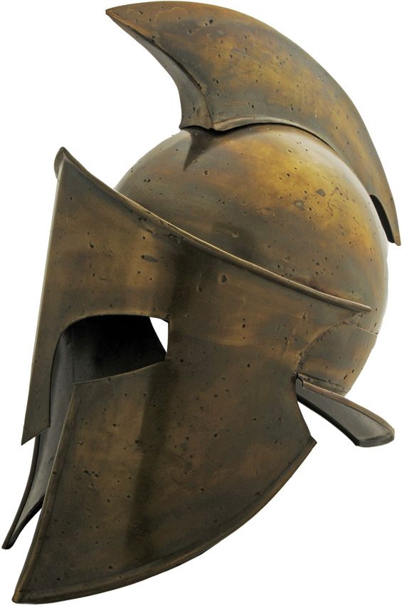 India Made Gold Gladiator Helmet - 18 Gauge Steel