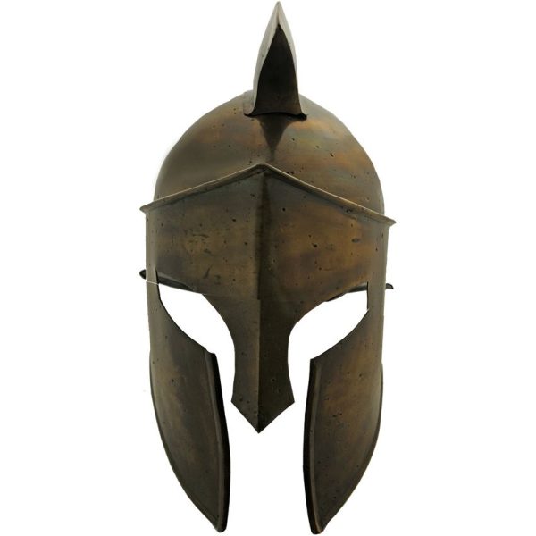 India Made Gold Gladiator Helmet - 18 Gauge Steel