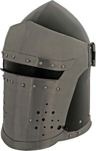 PA910990.jpg India Made Knights Crusader Helmet 18 Gauge Steel Silver