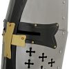 India Made Medieval Crusader Helmet 18 Gauge Steel