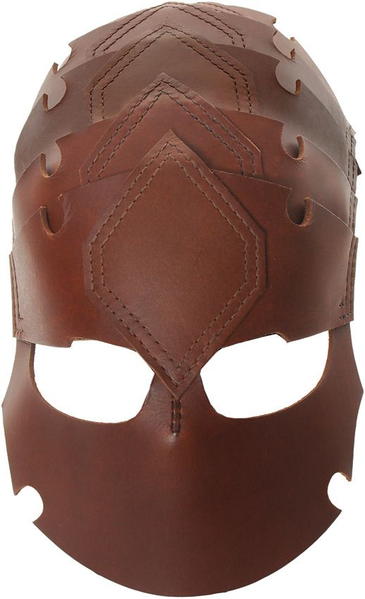 India Made Leather Viking Spine Helmet Top Grain