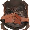 India Made Leather Viking Spine Helmet Top Grain
