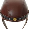 India Made Leather Roman Helmet - Black Top Grain
