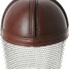 PA911000.jpg India Made Leather Norman Chain Helmet - Mail Neck