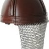 PA911000_add_01.jpg India Made Leather Norman Chain Helmet - Mail Neck