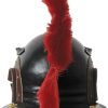 PA911001_add_02.jpg India Made Leather Roman Centurion Helmet - Red Plume