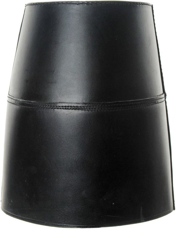 PA911002_add_02.jpg India Made Leather Crusader Helmet - Black and Brown