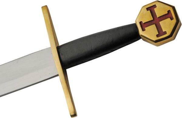 PA911003_add_02.jpg India Made Templar Sword 26" Carbon Steel Blade Fixed Blade