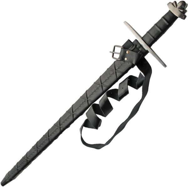 India Made Lobed Viking Sword 29" Carbon Steel Blade Fixed