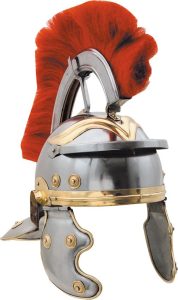 India Made Roman Officers Helmet - Brass 18 Gauge Steel