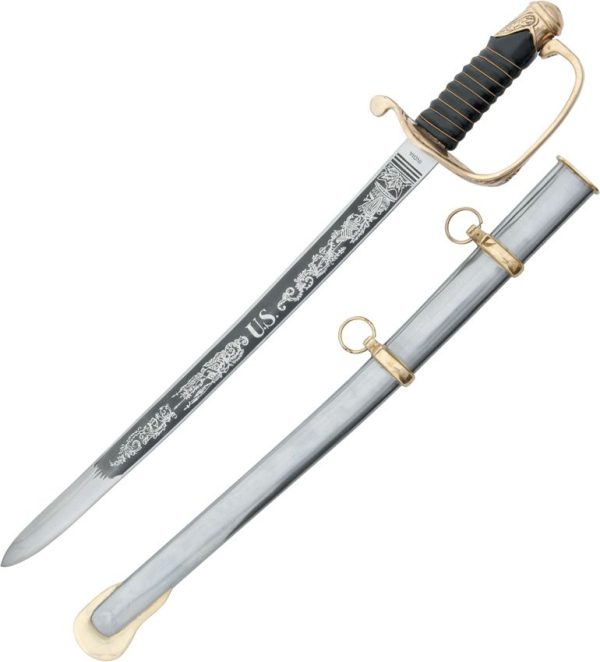 India Mini US Cavalry Sword 16" Carbon Steel Blade Fixed Blade