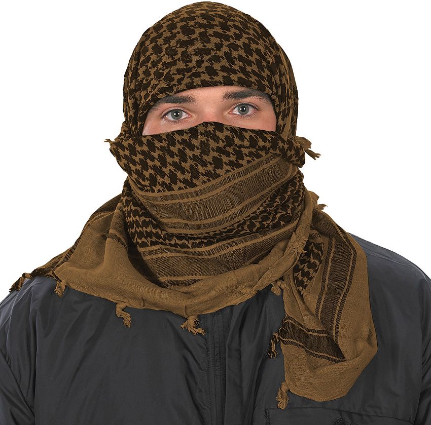 Camcon Shemagh Coyote Black Cotton 44x44