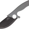 Petrified Fish EEL Fixed Blade Gray 3.5" 9Cr18MoV w/ Sheath