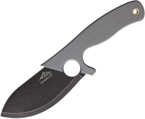 Petrified Fish EEL Fixed Blade Gray 3.5" 9Cr18MoV w/ Sheath