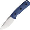 Petrified Fish Beluga Fixed Blade Blue Micarta K110 Knife