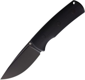 Petrified Fish Beluga Fixed Blade Black K110 Stainless Steel