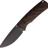 Petrified Fish Beluga Fixed Blade K110 Orange Black G10