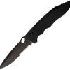 PKCP10BKTS.jpg Piranha Auto Predator Button Lock Black Serrated