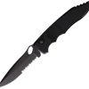 Piranha Auto Mini Predator Serrated Spear Black
