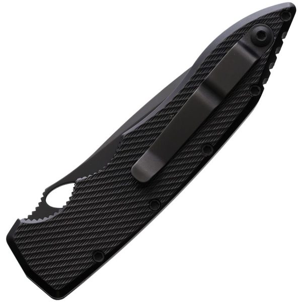 Piranha Auto Mini Predator Serrated Spear Black