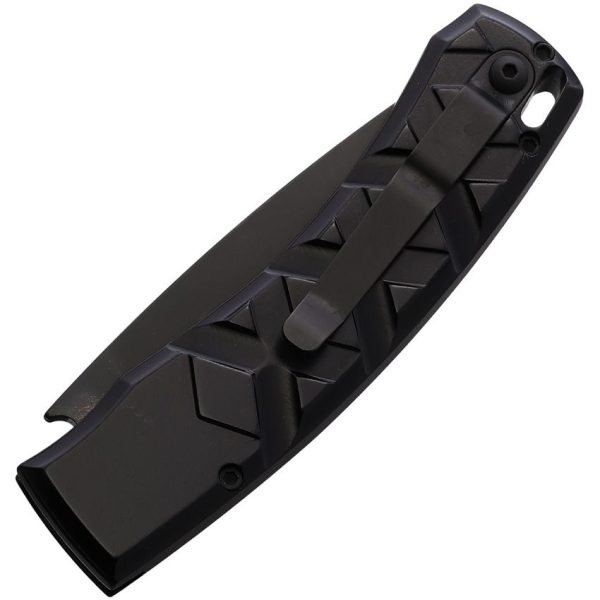 Piranha Auto X Button Lock - Black Serrated 154CM