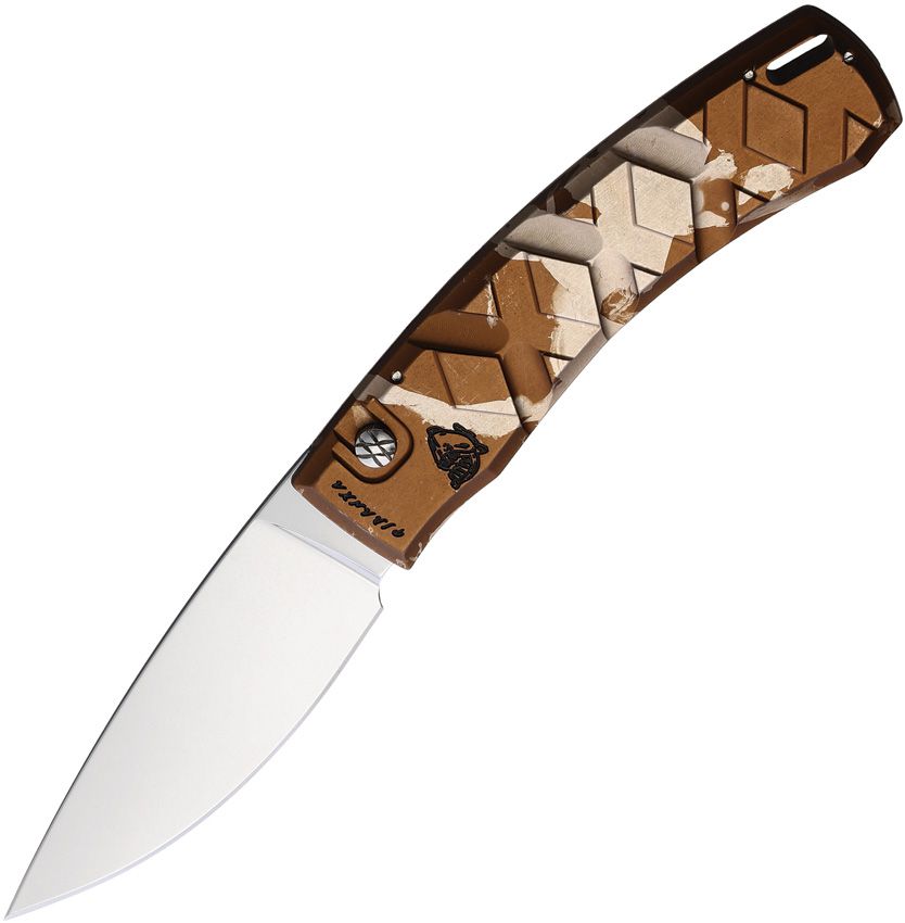 Piranha Knives Auto Button Lock Folding Knife 3.25" 154CM Camo