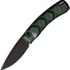 Piranha Auto X Button Lock Green - 154CM Black Blade