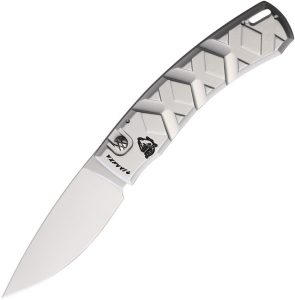 PKCP14S.jpg Piranha Auto X Button Lock Silver - 154CM Mirror Blade