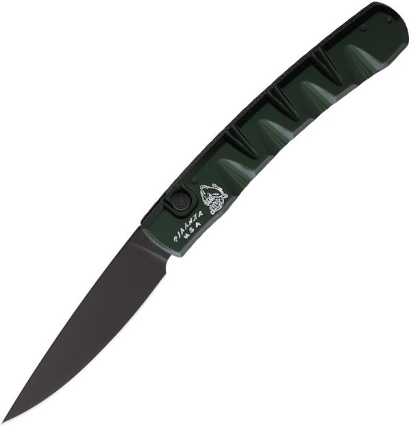 Piranha Auto Pocket Button Lock - Green 154CM