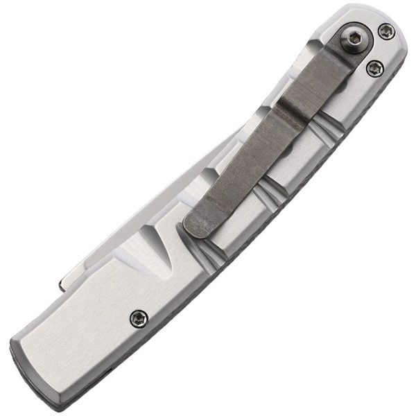 Piranha Auto Virus Button Lock - Silver Mirror CPM S30V
