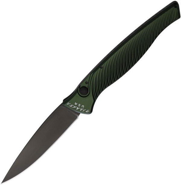 Piranha Auto DNA Tactical Button Lock - OD Green CPM S30V