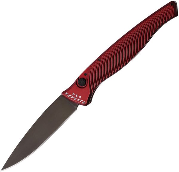 Piranha Auto DNA Button Lock Red Aluminum CPM S30V