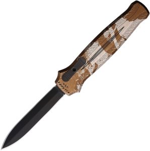 Piranha Rated-X OTF Camo Cerakote Dagger