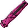 Piranha Knives Auto Rated-X OTF Pink Dagger Black