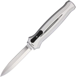 PKCP20S.jpg Piranha Knives Auto Rated-X OTF Silver Double Edge