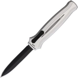 PKCP20ST.jpg Piranha Knives Auto Rated-X OTF Silver Black Blade
